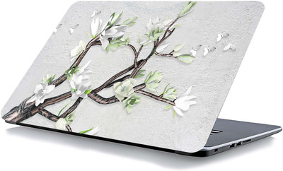 qth FLORAL LAP-3418 VINYL Reusable Laptop Skin Compatible for 15.6 inch(Theme: Nature)