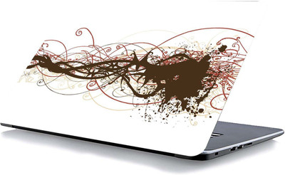 qth FLORAL LAP-3728 VINYL Reusable Laptop Skin Compatible for 15.6 inch(Theme: Patterns)