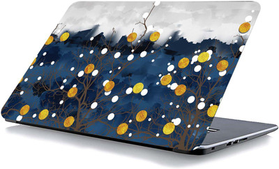 qth FLORAL LAP-3318 VINYL Reusable Laptop Skin Compatible for 15.6 inch(Theme: Spiritual)