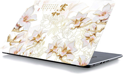 qth FLORAL LAP-3496 VINYL Reusable Laptop Skin Compatible for 15.6 inch(Theme: Patterns)