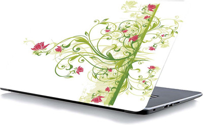 qth FLORAL LAP-3822 VINYL Reusable Laptop Skin Compatible for 15.6 inch(Theme: Patterns)