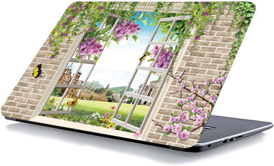 qth FLORAL LAP-3032 VINYL Reusable Laptop Skin Compatible for 15.6 inch(Theme: Spiritual)