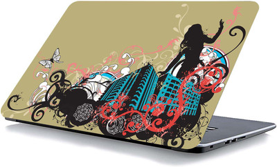 qth FLORAL LAP-3641 VINYL Reusable Laptop Skin Compatible for 15.6 inch(Theme: Spiritual)