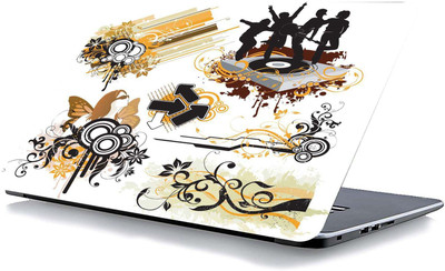 qth FLORAL LAP-3825 VINYL Reusable Laptop Skin Compatible for 15.6 inch(Theme: Spiritual)