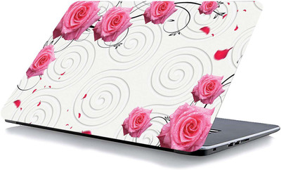 qth FLORAL LAP-3489 VINYL Reusable Laptop Skin Compatible for 15.6 inch(Theme: Patterns)