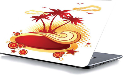 qth FLORAL LAP-3885 VINYL Reusable Laptop Skin Compatible for 15.6 inch(Theme: Nature)