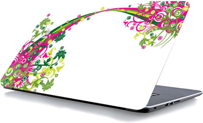 qth FLORAL LAP-3749 VINYL Reusable Laptop Skin Compatible for 15.6 inch(Theme: Patterns)