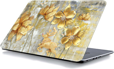 qth FLORAL LAP-3249 VINYL Reusable Laptop Skin Compatible for 15.6 inch(Theme: Spiritual)