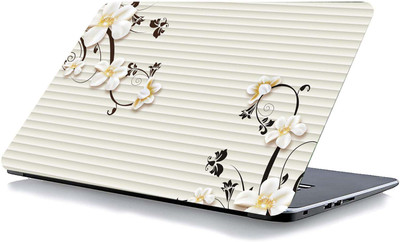 qth FLORAL LAP-3089 VINYL Reusable Laptop Skin Compatible for 15.6 inch(Theme: Nature)