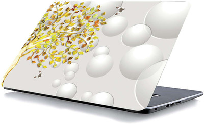 qth FLORAL LAP-3493 VINYL Reusable Laptop Skin Compatible for 15.6 inch(Theme: Patterns)