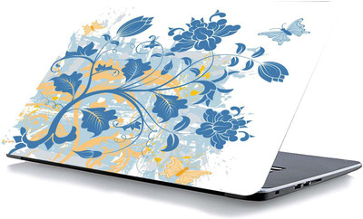 qth FLORAL LAP-3759 VINYL Reusable Laptop Skin Compatible for 15.6 inch(Theme: Patterns)