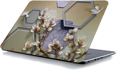 qth FLORAL LAP-3128 VINYL Reusable Laptop Skin Compatible for 15.6 inch(Theme: Nature)
