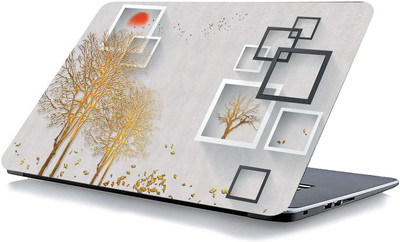 qth FLORAL LAP-3215 VINYL Reusable Laptop Skin Compatible for 15.6 inch(Theme: Spiritual)
