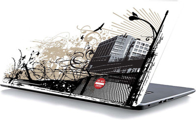 qth FLORAL LAP-3649 VINYL Reusable Laptop Skin Compatible for 15.6 inch(Theme: Patterns)