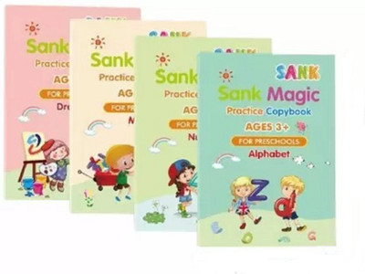 ALORNIKA magic book Kid Handwriting Book Set Reusable Tracing book With Pen (Multicolor)(Multicolor)