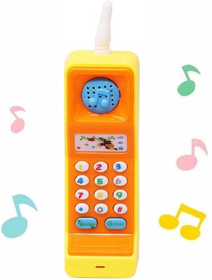 Aseenaa Mobile Toy Phone With Music, Lights, Sounds For Baby Toddlers Boys Girls(Yellow, Orange)