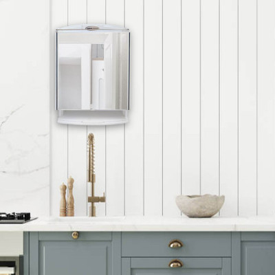 URBAN CHOICE Saffire Washbasin Storage Organizer & Decorative Mirror(Rectangle Finish : Glossy)