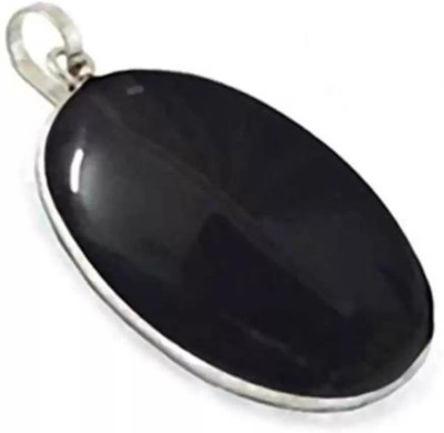 Gemperor Black Sulemani Wt12.25Ratti With Certificate-Check Seller As Gemperor & Order It Silver Agate Brass Pendant