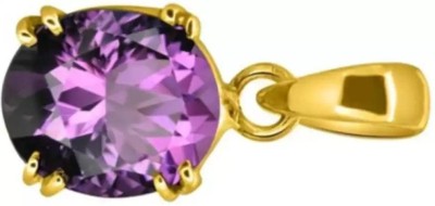 Neeba Gold-plated Amethyst Metal Locket