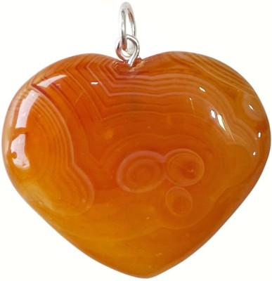 Shubhanjali Red Carnelian Heart Pendant for Women and Girls Carnelian Stone Pendant