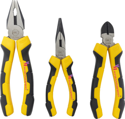 MALFAH ENTERPRISES Multipuprose Deli Set of Piler DL2008-3 55 High Carbon Steel Combination Snap Ring Plier(Length : 7 inch)
