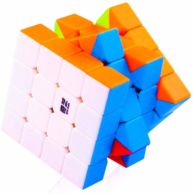 Authfort 4x4x4 Stickerless Magic Rubick Cube with Adjustable Tightness CB22(1 Pieces)