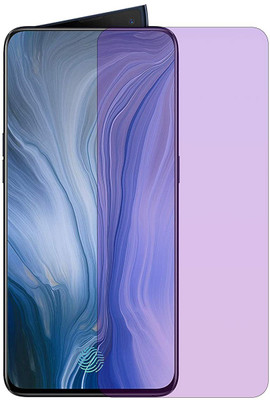 ELEF Edge To Edge Tempered Glass for Oppo Reno 10x Anti Blu Eye Protector Tempered Blocks Excess Harmful Blue Light(Pack of 1)