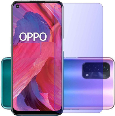 ELEF Edge To Edge Tempered Glass for Oppo A32 Anti Blu Eye Protector Tempered Glass Blocks Excess Harmful Blue Light(Pack of 1)