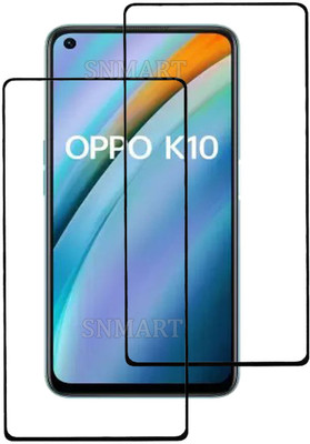 SNMART Edge To Edge Tempered Glass for OPPO K10(Pack of 2)