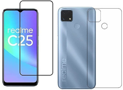 4 YARDS Front and Back Tempered Glass for Realme C25(Pack of 1)