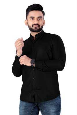 NIVICK Men Solid Formal Black Shirt