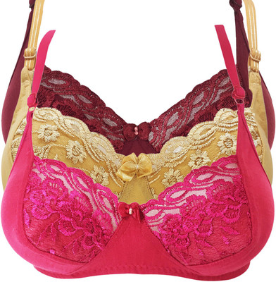 X-WELL Women Full Coverage Non Padded Bra(Multicolor)