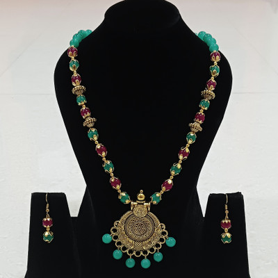 vedanshiv novelty Alloy Gold-plated Multicolor Jewellery Set(Pack of 1)