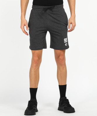 RUF AND TUF Solid Men Grey Sports Shorts