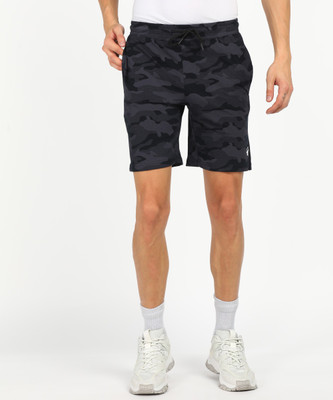 RUF AND TUF Printed Men Blue Regular Shorts