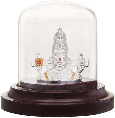 SILVERSPOT JEWEL 999 Pure Silver Shri Tirupati Balaji/Lord venkateshwara Ido Decorative Showpiece  -  12 cm(Silver, White)