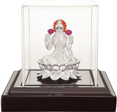 SILVERSPOT JEWEL 999 Pure Silver Laxmi/Lakshmi/Mahalaxmi/Varmahalakshmi Idol Decorative Showpiece  -  12 cm(Silver, White)
