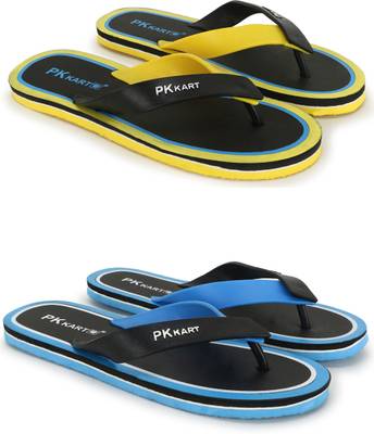 PKKART Men Casual Comfort Hawai Combo Pack Of 2 Slippers Price