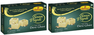 Haldiram's Nagpur Desi Ghee Soan Papdi - Pack of 2 - 500g*2 Box(2 x 0.5 kg)