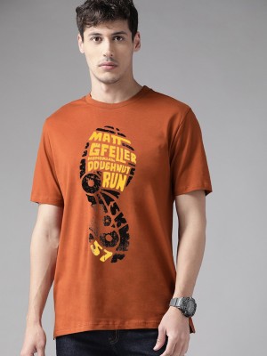 Young trendz Graphic Print Men Round Neck Brown T-Shirt