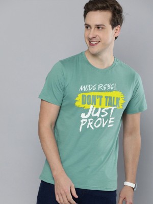 Young trendz Typography Men Round Neck Light Green T-Shirt