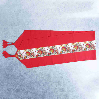 WONDERCHEF Red 182.88 cm Table Runner(Cotton)