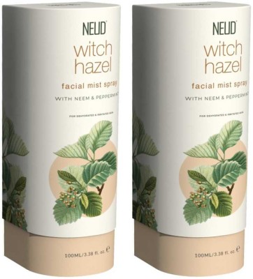 NEUD Witch Hazel Facial Mist Spray for Dehydrated Skin - 2 Packs (100ml Each) for Men & Women(200)
