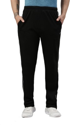 PROLINE Striped Men Black Track Pants