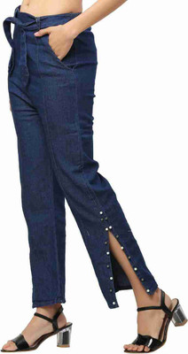 HRIKSHIKA FASHION Slim Fit Women Beige Trousers