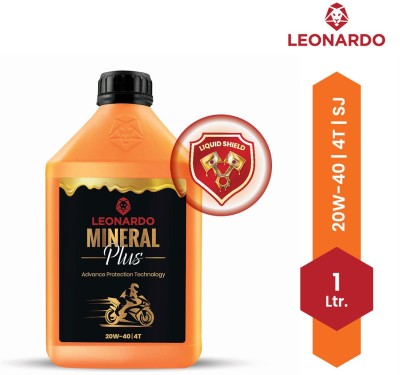 leonardo mineral LEONARDO PLUS ADVANCE PROTECTION TECHNOLOGY 20W-40 | 4T | SL 1ltr Mineral Engine Oil(1 L, Pack of 1)