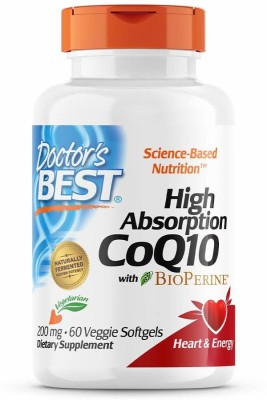 Doctor's Best High Absorption COQ10 with Bioperine 200 mg 60 Softgels(60 No)