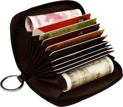 ABYS Slim Minimalist Wallet | 7 Slots Genuine Leather Card Holder 10 Card Holder(Set of 1, Brown)