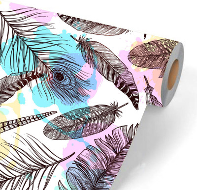 Shree Shyam Vinyl Floral & Botanical Multicolor Wallpaper(L x W: 250 cm x 45 cm)