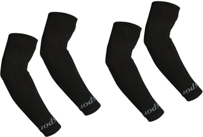 HytroMyk Cotton Arm Sleeve For Men & Women(Free, Black)